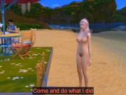 Preview 2 of Virgin couple fuck for the first time on a nudist beach