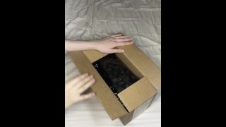 Unbox our latest pegging toy! Mr. Hankey Beowulf Large. I can't wait to destroy my boyfriend's ass