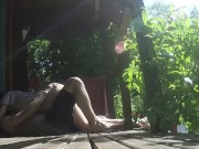 Preview 4 of Real couple outdoors blowjob GET COUGHT