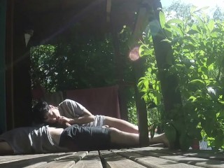 Real Couple Outdoors Blowjob GET COUGHT