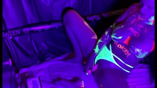 Spooky Halloween Blacklight Fun Loud Orgasms
