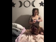 Curvy wife tops and has strap on sex with transgender housewife pegging (wholesome LGBTQ queer)