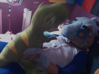 Eryk and Green Dinosaur