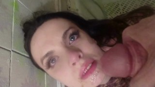 IN A DIRTY CRACK HOUSE TOILET A RESTLESS SLUT GETS FACEFUCKED