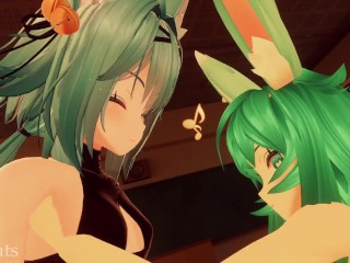 VIPSluts - FUTANARI Senpai дает ХЕНТАЙ урок девочки-кролика, который она не забудет