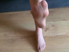 Playing with my feet in Sexy Nylon Socks - amateur foot fetish