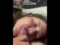 Girlfriend sucks my dick till super thick cum shot