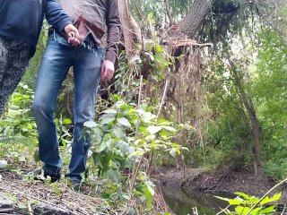MILF stepmom takes care of stepson in nature