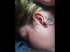 I cum on my girlfriends face while she pumps her nipple