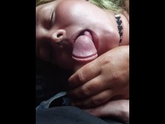 I cum on her face while she pump her nipple
