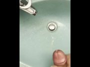 Preview 5 of You either cum in the sink or sink in the cum - T shoots his load