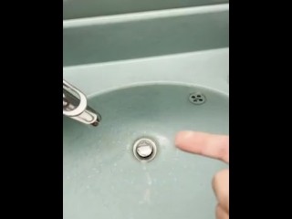 You either cum in the sink or sink in the cum – T shoots his load