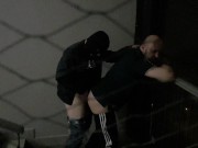 Preview 6 of EXTREME PUBLIC SEX - SKINHEAD FUCKED me BAREBACK with a FAT DICK in the ENTRANCE