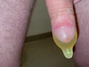 Preview 1 of Golden Shower Peeing In Condom Then Pouring Over A Slut Fetish