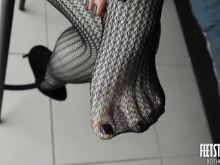 Sexy Netzstrümpfe Und High Heels Fetisch, Die Heißesten Beine Und High Heels!