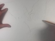 Preview 2 of Pencil sketch of the hands Full HD Erotic Porn