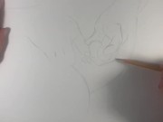 Preview 3 of Pencil sketch of the hands Full HD Erotic Porn