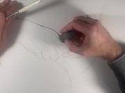 Preview 4 of Pencil sketch of the hands Full HD Erotic Porn