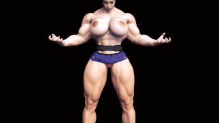 女の子のSpontaneousの筋肉の成長