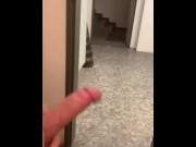 Preview 2 of Czech twink trying to get caught jerking off in public toilet