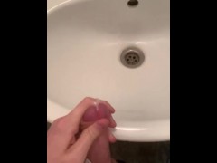 Czech twink trying to get caught jerking off in public toilet