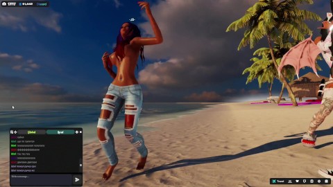 3DXUnion 3DXChat hot dancing on the beach