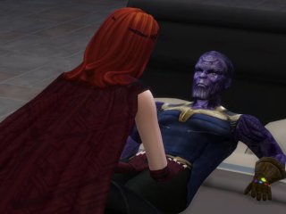 amateur, red head, scarlet witch naked, animation