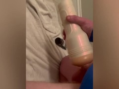 Fucking Fleshlight and Busting A Load