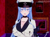 Romantic Sex with General Esdeath from Akame Ga Until Creampie - Anime Hentai 3d Uncensored