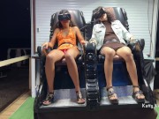 Preview 1 of Upskirt Flashing in Public virtual reality with Katty West and Kate Rich