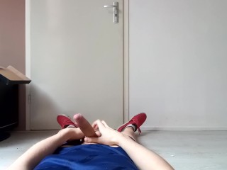 POV Jerking off in my Gym Clothes and Nike Janoski