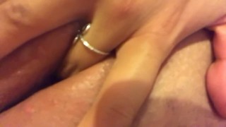 Playing with my dripping wet pussy 