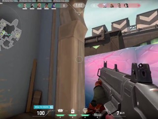 Raze сквиртует на идиотских нубов в Valorant, чтобы показать доминирование