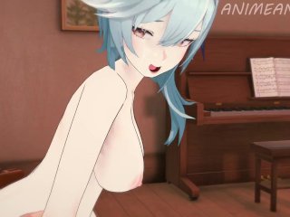 Having Sex with the Beautiful_Girl Eula_from Genshin Impact Until_Creampie - Anime Hentai 3d