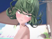 Preview 4 of One Punch Man Tatsumaki and Fubuki both Ride your Cock with their Big Ass Until Creampie - Animation
