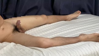 handsome guy tried masturbating