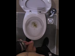 Cute 18 Teen Boy Can't Hold Pee so he Peeing in Public Toilets of Shoppinh Mall | 4K