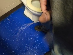Pissing on the great blue floor
