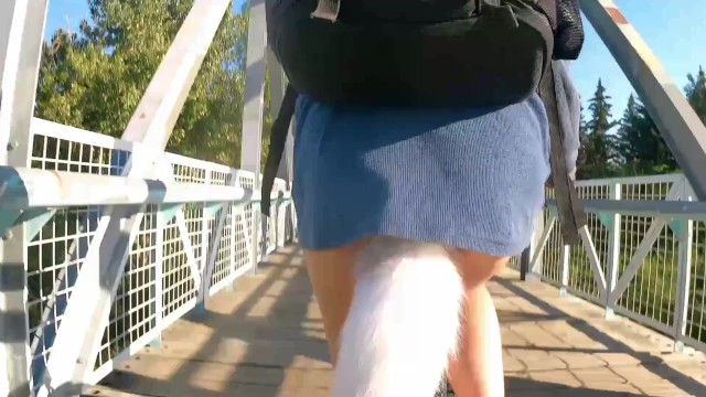 Tails Anal In Public - Public Bike Ride with Fox-tail Butt Plug, Lovense Lush and Sunshine in my  Ass. no Pants Dance Off. - Pornhub.com