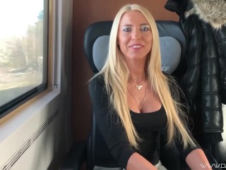 Kinky bitch in Hamburg | German blonde gets fucked hard in all holes + cum face mousy blonde hair
