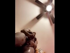 Edging Torture Black Ebony Huge Clit Dick Trans FTM Jockpussy Bussy POV Orgasm Cumshot milking twink