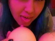 Preview 6 of Wet and Sticky Hot Sucking Slut with Sex Doll Toy Teaser