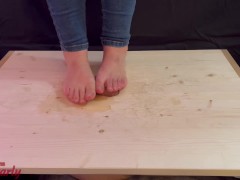 Sneakers Cock Crush & Post Cum Treatment with Penis Board