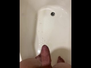 Guy Desperately Holding His Piss Until He Loses Control, SprayingHis Piss_Everywhere,then Orgasming