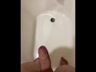 peeing, vertical video, male moaning, exclusive