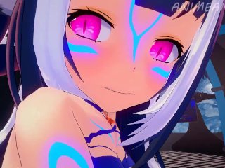 twitch streamer, shylily, blowjob, hentai vtuber