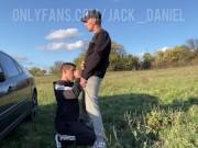 Preview 2 of Cool blowjob to a straight dude in nature