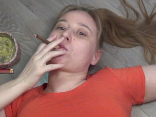 cigarette, cigar, solo female, kink