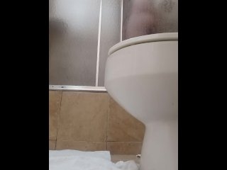 exclusive, solo male, bathroom, vertical video
