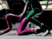 Preview 5 of Green and Pink ranger Doggystyle Anal